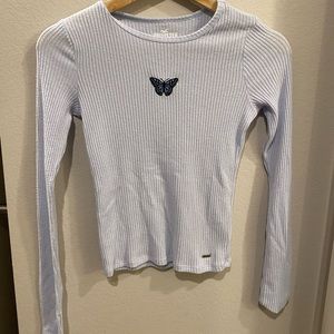 Hollister long sleeve crop top